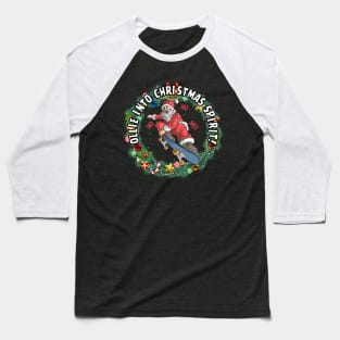 Ollie Into Christmas Spirit! Skate Baseball T-Shirt